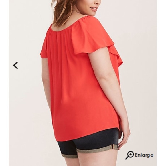 Torrid flutter cap sleeve top size 1 - Picture 2 of 2